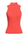 Liviana Conti Woman Top Orange Size 8 Viscose, Polyamide In Orange