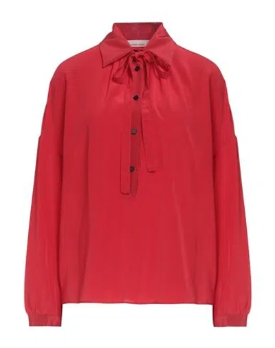 Liviana Conti Woman Top Red Size 12 Silk
