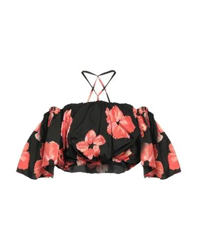 Liviana Conti Woman Top Red Size 6 Cotton, Elastane