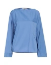 Liviana Conti Woman Top Sky Blue Size 10 Cotton, Polyamide, Elastane