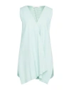Liviana Conti Woman Top Sky Blue Size 6 Cotton, Viscose, Virgin Wool, Elastane In Blue