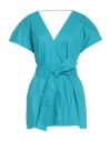 Liviana Conti Woman Top Turquoise Size 8 Cotton, Polyamide, Elastane In Blue