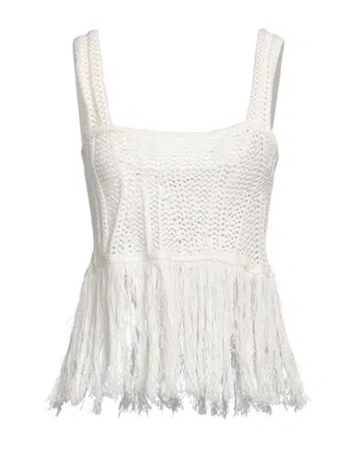 Liviana Conti Woman Top White Size 12 Cotton