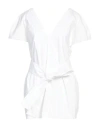Liviana Conti Woman Top White Size 8 Cotton, Polyamide, Elastane