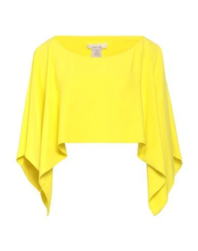 Liviana Conti Woman Top Yellow Size 10 Viscose, Acetate
