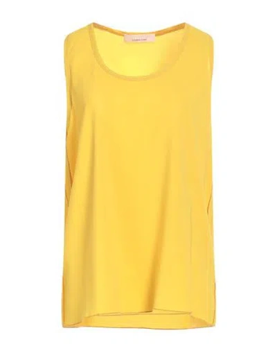 Liviana Conti Woman Top Yellow Size 4 Viscose, Elastane