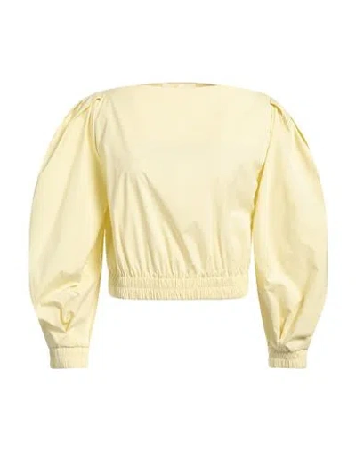 Liviana Conti Woman Top Yellow Size 6 Cotton, Polyamide, Elastane