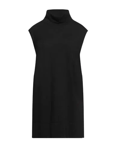 Liviana Conti Woman Turtleneck Black Size 8 Virgin Wool In Burgundy