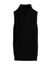 Liviana Conti Woman Turtleneck Black Size S Cashmere, Polyamide In Black
