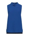 Liviana Conti Woman Turtleneck Bright Blue Size S Viscose, Polyamide