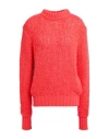 Liviana Conti Woman Turtleneck Coral Size 6 Polyamide, Cashmere, Polyester