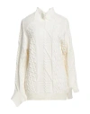 Liviana Conti Woman Turtleneck Cream Size 12 Virgin Wool In White