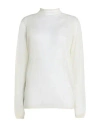 Liviana Conti Woman Turtleneck Cream Size 8 Wool, Silk