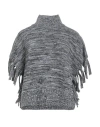 Liviana Conti Woman Turtleneck Grey Size M Wool, Polyamide In Gray