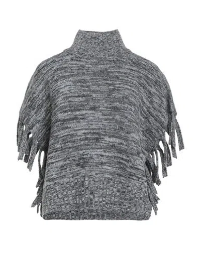 Liviana Conti Woman Turtleneck Grey Size M Wool, Polyamide In Gray