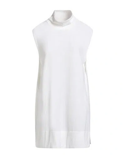 Liviana Conti Woman Turtleneck Ivory Size 6 Virgin Wool In White