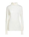 Liviana Conti Woman Turtleneck Ivory Size M Wool, Silk In White