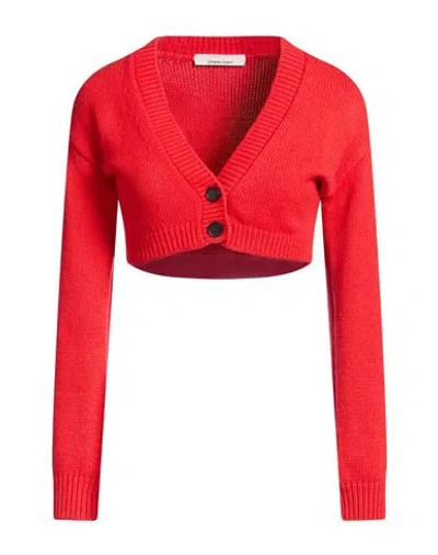 Liviana Conti Woman Wrap Cardigans Tomato Red Size M Cashmere, Polyamide