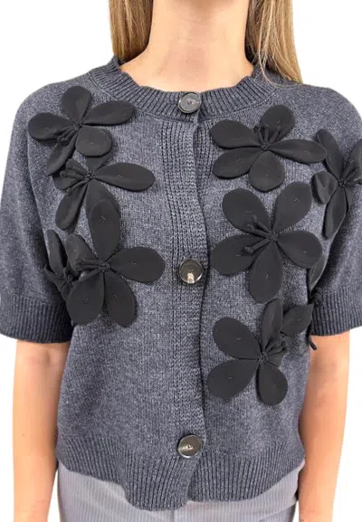 Liviana Conti Women's Collar  Black Flowers