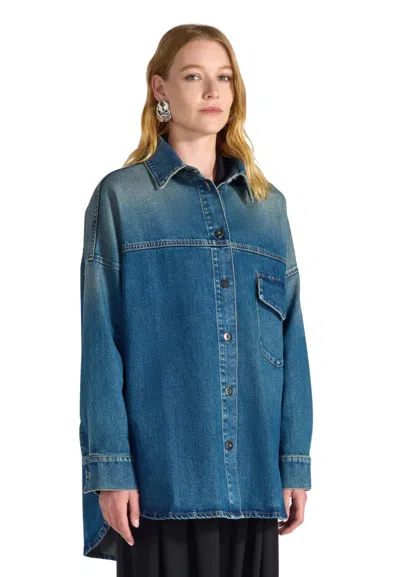 Liviana Conti Women's Jacket  Shirt In Blue