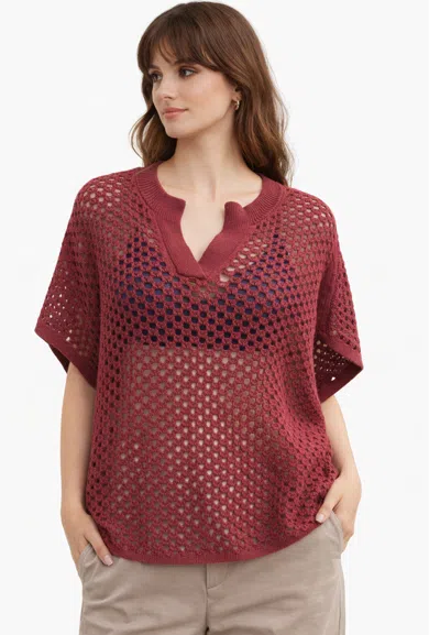 Liviana Conti Women's Knit  Perforated In Red