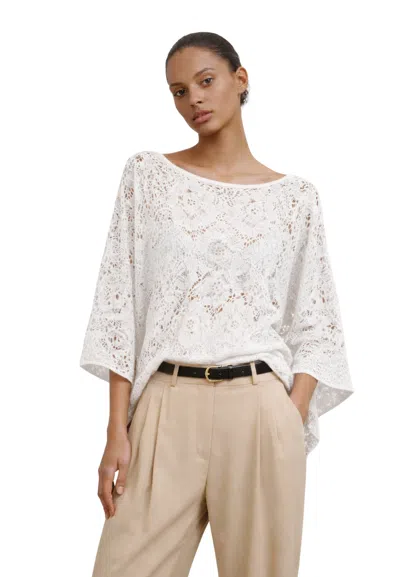 Liviana Conti Women's Knit  Perforated In White