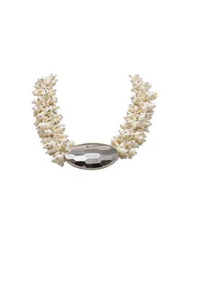 Liviana Conti Women's Necklace  With Horns In White