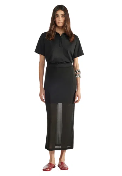 Liviana Conti Women's Skirt  With Transparency In Black