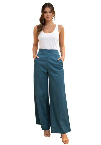 Liviana Conti Women's Trousers  Large Leg In Blue
