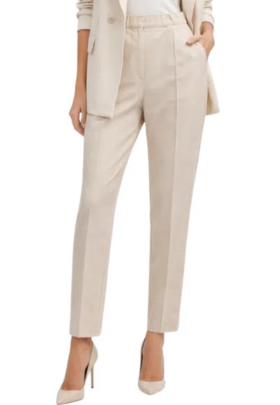 Liviana Conti Women's Trousers  Straight Line In White