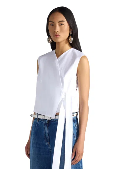 Liviana Conti Women's Vest  Crossed In White