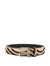 Liviana Conti Zebra-print Leather Belt In Neutral