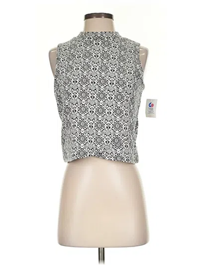 Pre-owned Living Doll Sleeveless Top Silver Halter Neckline Tops