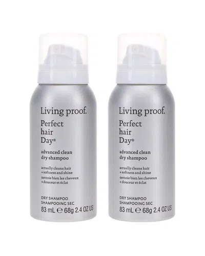 Living Proof 2.4oz Perfect Hair Day Advance Clean Dry Shampoo 2 Pack In Transparent
