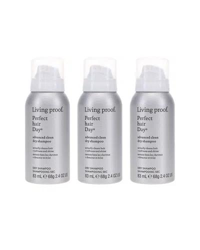 Living Proof 2.4oz Perfect Hair Day Advance Clean Dry Shampoo 3 Pack In Gray