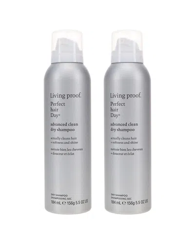 Living Proof 5.5oz Perfect Hair Day Advance Clean Dry Shampoo 2 Pack In Gray