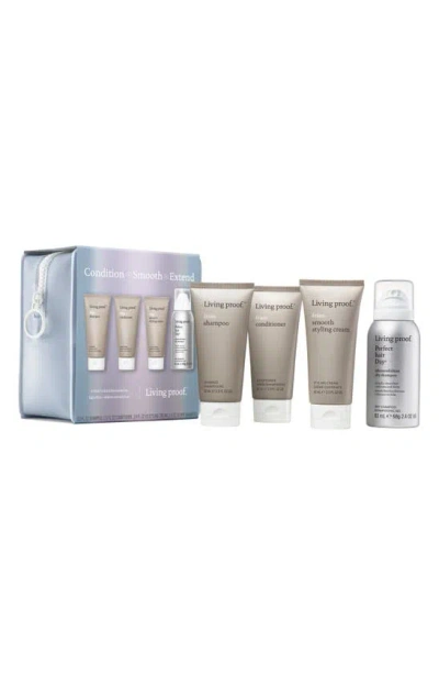 Living Proof Condition, Smooth + Extend 4-piece Hair Care Trial Kit In Multi