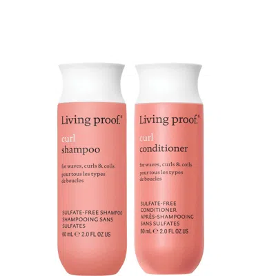 Living Proof Curl Shampoo And Conditioner Travel Size Bundle For Stronger, Hydrated, Healthier Looking Curls In Transparent