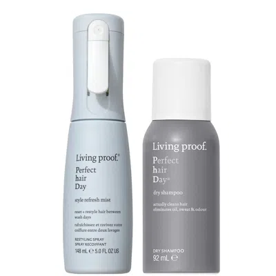 Living Proof Refresh & Revive Style Refresh Mist And Perfect Hair Day Dry Shampoo Duo In Gray