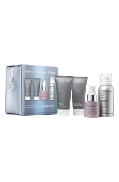 Living Proof Hydrate, Detangle + Extend Hair Kit In White