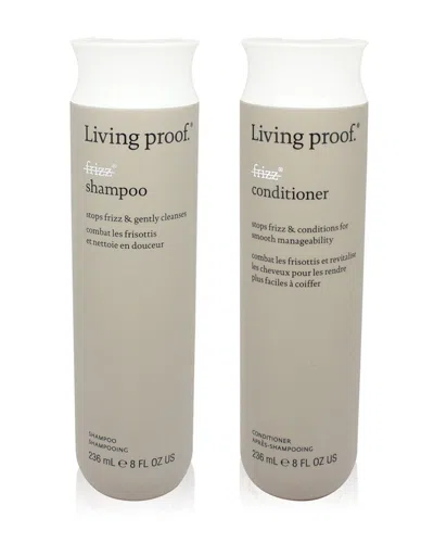 Living Proof No Frizz Shampoo 8oz & No Frizz Conditioner Combo Pack In Gray