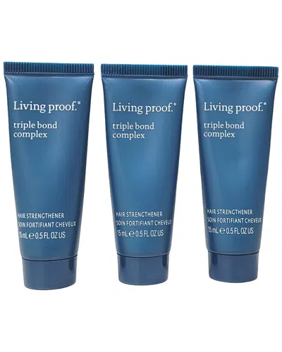 Living Proof Unisex 0.5oz 3 Pack Triple Bond Complex In Transparent