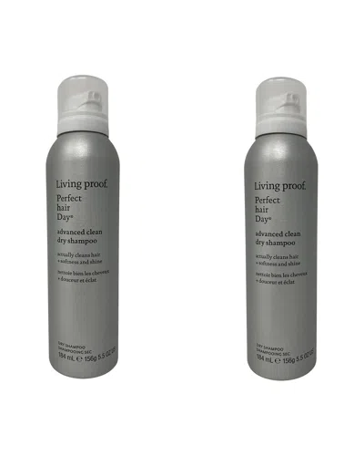 Living Proof Unisex 5.5oz 2 Pack Advanced Clean Dry Shampoo Duo In White