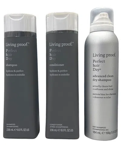 Living Proof Unisex Perfect Hair Day Shampoo Trio In Transparent