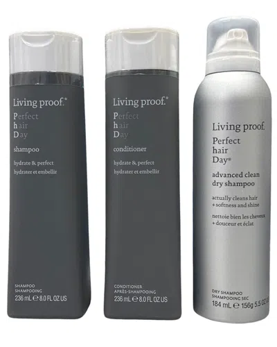 Living Proof Unisex Perfect Hair Day Shampoo Trio In White