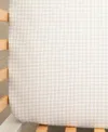 Living Textiles Baby Gingham-print Cotton Crib Sheet In Cream