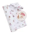 Living Textiles Baby Girls 3-piece Mushroom House Collection Hello World Gift Set In Multicolor