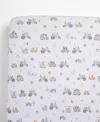 Living Textiles Baby Tractor Ride Collection Cotton Crib Sheet In Multicolor