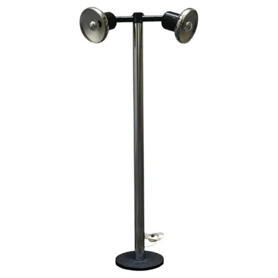 Pre-owned Livio Castiglioni Gae Aulenti &  For Stilnovo Floor Lamp Mod.6714, 1970s In Black