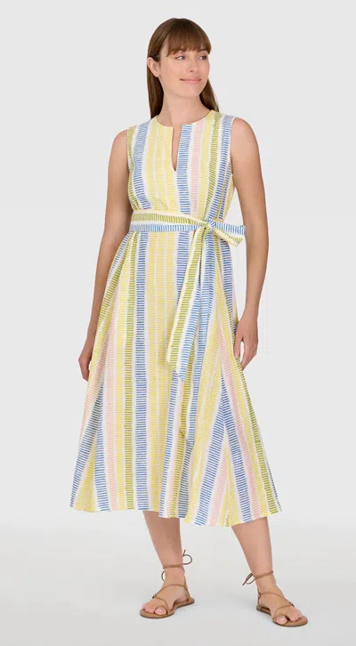 Livro Annie Midi Dress In Gasparilla Stripe In Multi